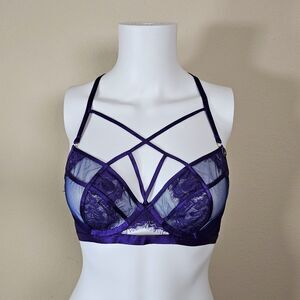 Ann Summers The Revelation Purple/Blue Racerback Nonpadded Strappy Bra
